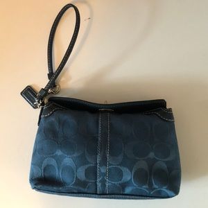 Coach Signature Jacquard Turn Lock Wristlet